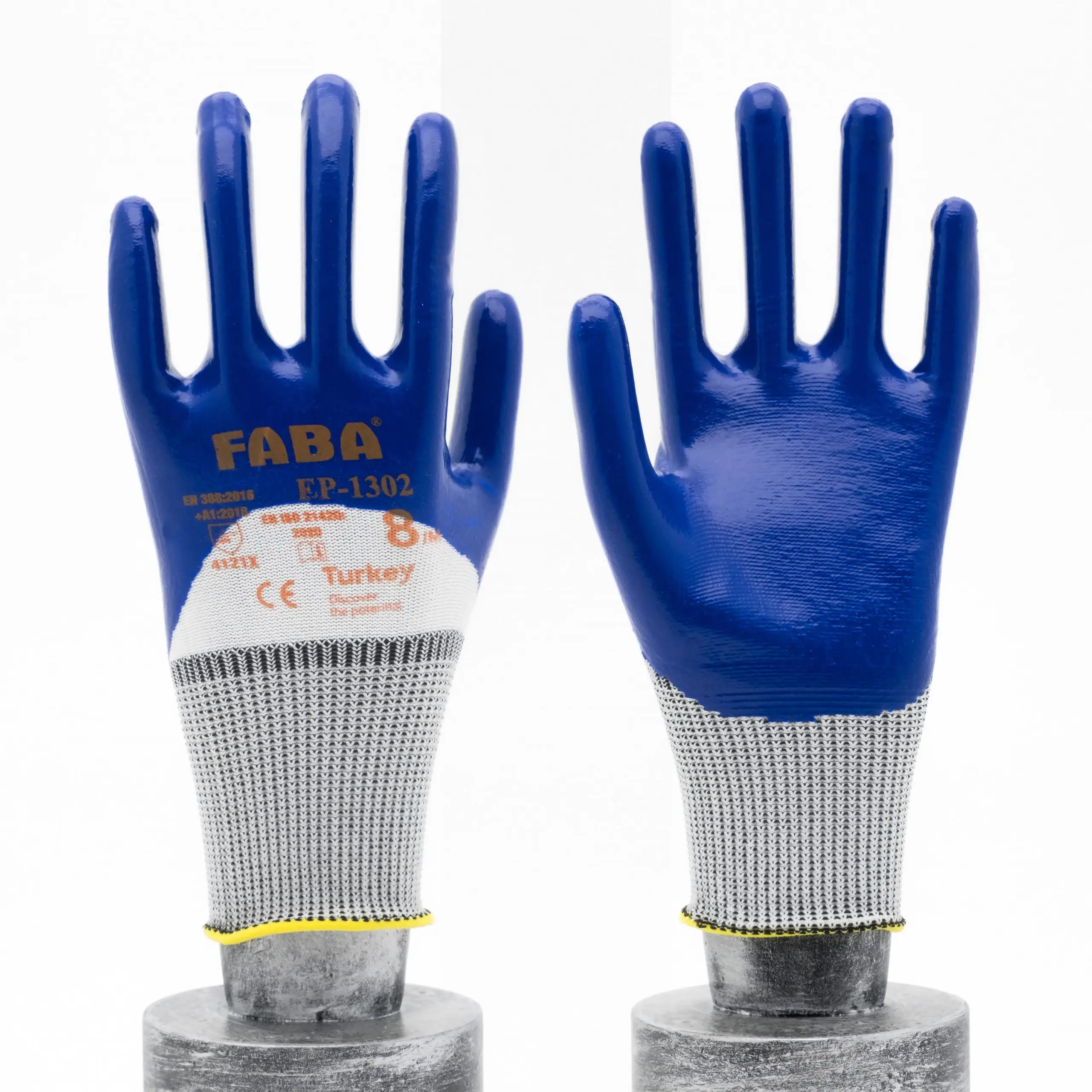 FABA EP-1302 Lacivert Nitril Polyester Eldiven